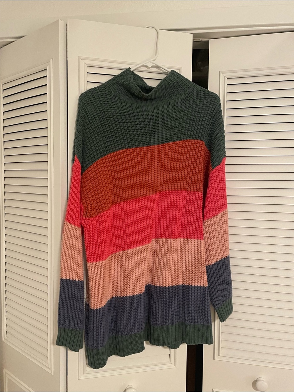 American Eagle Striped Knit Turtleneck Sweater - Multicolor